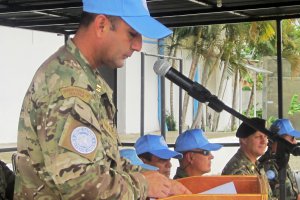 Batallón Chile XXI recordó gesta histórica del 21 de mayo en Haití