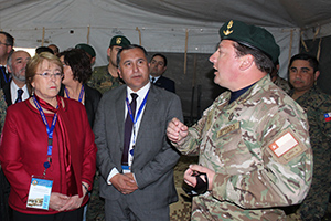 Presidenta de la República presenció ejercicios Solidaridad 2014
