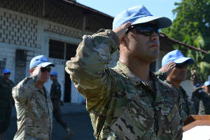 Solemne ceremonia dio cierre al Cuartel Prat de la Infantería de Marina desplegado en Haití