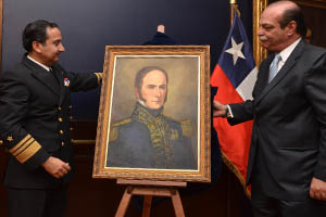 Óleo de héroe de la independencia americana es donado al Museo Marítimo Nacional