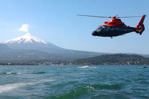 Se incrementa operatividad de las Capitanías de Puerto de Villarrica y Panguipulli ante emergencia volcánica