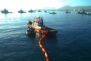 Autoridad Marítima realizó ejercicio en respuesta a contaminación en bahía de Quintero