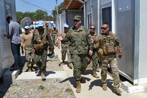 Agregado de Defensa de Haití realizó visita inspectiva a Batallón Chile