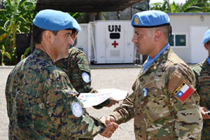 Integrantes del Batallón Chile XXIII recibieron Medalla de la Paz de las Naciones Unidas