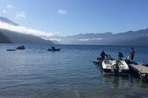Armada suma 2 helicópteros y 17 funcionarios a búsqueda en Lago Riñihue