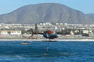 Exitoso rescate de bañistas en playa no habilitada para el baño