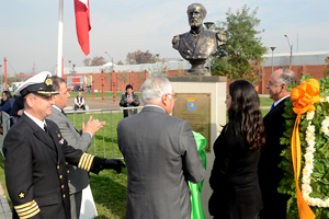 En Conchalí fue inaugurado busto en honor a Arturo Prat