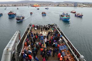 Pescadores celebraron a su patrono San Pedro a bordo del ATF “Lautaro”