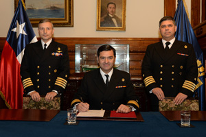 Ceremonia de cambio de mando del Secretario del Comandante en Jefe de la Armada