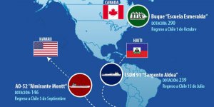 675 marinos se encuentran navegando en distintos océanos del mundo a bordo de buques de la Armada