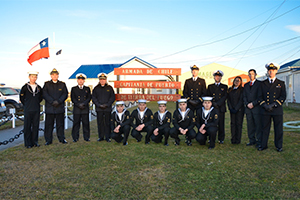 Comandante en Jefe de la Tercera Zona Naval visita la Capitanía de Puerto de Tierra del Fuego