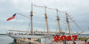 La "Dama Blanca" recaló por primera vez en el puerto de Charlottetown, Canadá