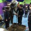 El stand de los Infantes de Marina llamó la atención de los niños que fueron a la feria