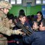 El stand de los Infantes de Marina llamó la atención de los niños que fueron a la feria
