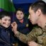 El stand de los Infantes de Marina llamó la atención de los niños que fueron a la feria