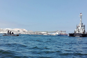 Capitanía de Puerto de Patache realizó primer ejercicio de combate a la contaminación en Bahía Patillos