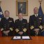 Una vez finalizada la ceremonia, el Comandante en Jefe de la Armada, Almirante Julio Leiva, en su calidad de interventor, en compañía del Vicealmirante Kurt Hartung y del Contraalmirante Cristián Ramos, se retiraron a firmar el acta oficial de entrega del mando.