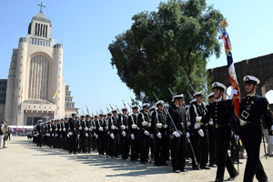 Compañía de Cadetes de la Escuela Naval participó en ceremonia del Bicentenario de la Batalla de Maipú
