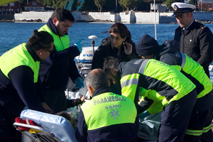 Autoridad Marítima de Ancud apoya evacuación médica de buzo mariscador