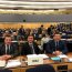 La delegación chilena compuesta por los representantes Permanentes Alternos de Chile ante la OMI, Capitán de Navío Litoral Nelsón Saavedra junto al Capitán de Corbeta Litoral Erick Anwandter y el Comodoro Eric Solar