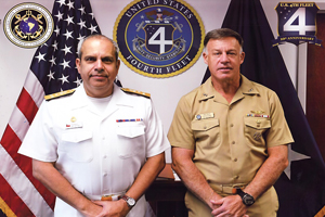 Armada participó en el 10° aniversario de la Cuarta Flota de Estados Unidos