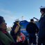 Pescadores artesanales y representantes de la comunidad Kawésqar conocieron en terreno situación de la nave siniestrada.