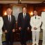 Tras atracar se realizó la ceremonia de bienvenida