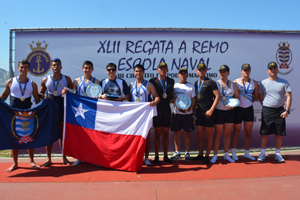 Escuela Naval ganó el primer lugar en la 42° Regata a Remo "Escuela Naval de Brasil"