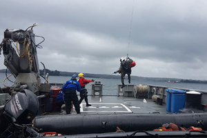 Ejercicio de entrenamiento de rescate y salvataje se realizó en Calbuco