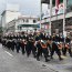 Alrededor de la plaza de la Independencia de Concepción se realizó el desfile donde participaron los alumnos de la Escuela de Grumetes y los Infantes de Marina del Fuerte O`Higgins