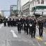 Alrededor de la plaza de la Independencia de Concepción se realizó el desfile donde participaron los alumnos de la Escuela de Grumetes y los Infantes de Marina del Fuerte O`Higgins