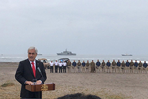 Presidente de la República presenció ejercicio conjunto de control de narcotráfico en Arica