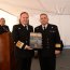 Comandante en Jefe de la Armada, Almirante Julio Leiva junto al Comandante en Jefe de la Escuadra, Contraalmirante Jorge Ugalde presentando el libro que resume los 200 años de historia de la Escuadra Nacional.