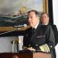 Ceremonia de entrega de la capa del Comandante Arturo Prat a la Escuela Naval