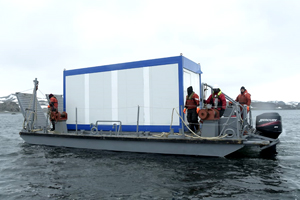Gobernación Marítima de la Antártica recibe módulos que funcionarán como base provisoria