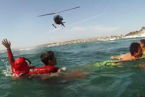 Helicóptero naval rescató a dos menores de edad en San Antonio