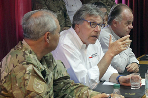 Ministros del Interior, Defensa y Agricultura visitaron las zonas de emergencia en la Región del Bío Bío