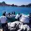 Capitanía de Puerto y Lancha de Servicio General Coquimbo participaron en la primera limpieza de playa en Isla Damas