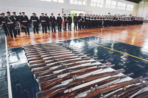 81 jóvenes que realizan el Servicio Militar tuvieron su ceremonia de entrega de armas