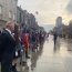 Con una sensación térmica de -1º de temperatura y bajo la lluvia desfilaron escuelas y colegios de Punta Arenas