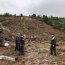 Sector afectado tras deslizamiento de tierra en Hornopirén.
