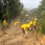 Dos brigadas forestales de la Armada colaboran en el combate del incendio que afecta a la comuna de Santa Juana en la región del Bío Bío