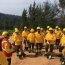 Dos brigadas forestales de la Armada colaboran en el combate del incendio que afecta a la comuna de Santa Juana en la región del Bío Bío