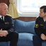 Comandante en Jefe de la Tercera Zona Naval, el Contraalmirante Ronald Baasch junto al Comandante del AP-41 