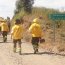 Armada despliega partidas forestales para colaborar en la contención del incendio forestal que afecta a la comuna de Santa Juana.