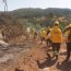 Armada despliega partidas forestales para colaborar en la contención del incendio forestal que afecta a la comuna de Santa Juana.