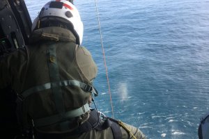 Entrenamiento de "Búsqueda y Rescate" realizaron dotaciones del Escuadrón de Helicópteros HA-1
