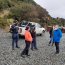 Personal naval participó en la limpieza de playa en Isla Lemuy