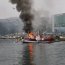 Personal de Guardia de la Capitanía de Puerto de San Antonio en conjunto con Bomberos controlan incendio de lancha pesquera