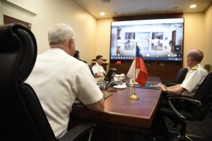 Mediante videoconferencia se realizó la XXXV reunión de Estados Mayores entre las Armadas de Argentina y Chile